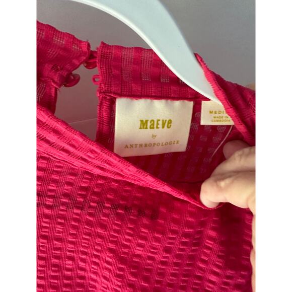 ANTHROPOLOGIE Maeve short sleeve pink top size medium - Picture 7 of 7